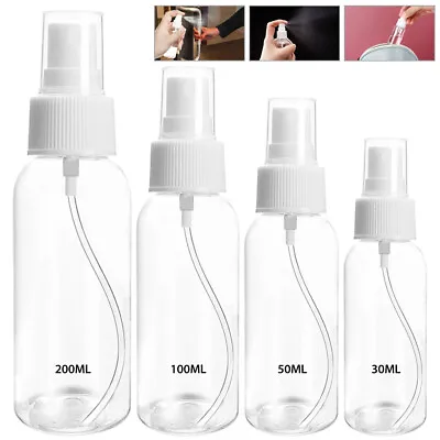 1-10PCS Transparent Spray Bottle Plastic Refillable Small Travel Mist Empty New • £3.99