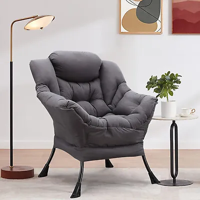 Lazy Chair Upholstered Single Sofa Chair Cushioned Recliner Armchairs • $159.99