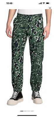 MARNI Leopard Print Sweatpants GREEN /Multicolor  Size L/XL COTTON • $130