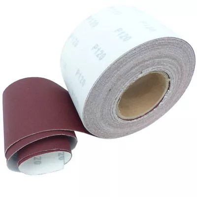 25m Velcro Sandpaper Roll 93mmX25m P100 Grinding Rolls Roll Sandpaper • £21.97