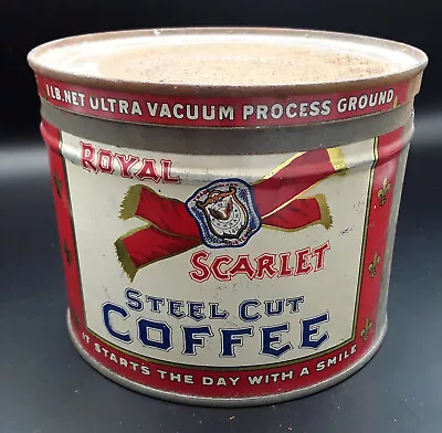 Vintage Royal Scarlet Coffee Tin Can 1 Lb. Size • $9.50