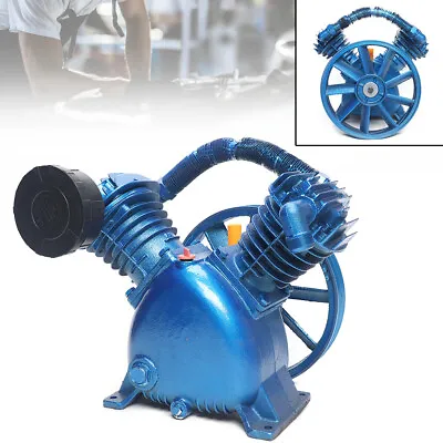 V Style 2-Cylinder Air Compressor Pump Motor Head Double Stage 175psi 5HP 4KW US • $266