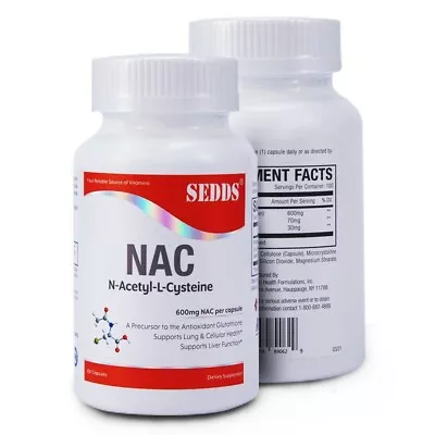 NAC N-Acetyl-Cysteine 600mg Capsules Immune System Function Non-GMO Gluten Free • $11.04