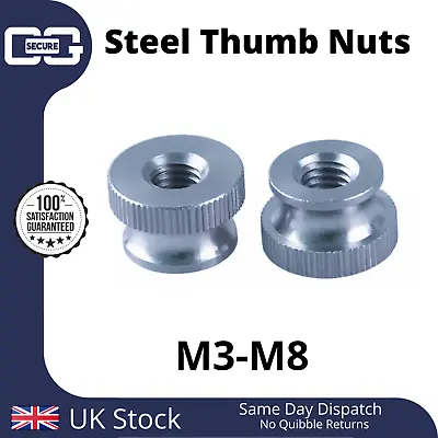 £1.95 • Buy Carbon Steel Knurled Thumb Nut M3 M4 M5 M6 M8 Step Nuts For Bolts