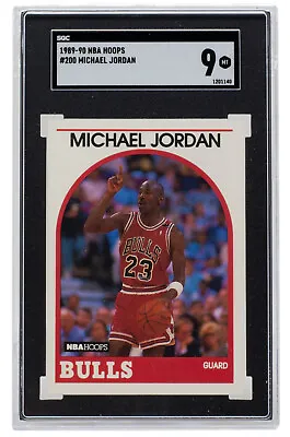 Michael Jordan 1989-90 NBA #200 Chicago Bulls Hoops Basketball Card SGC MT 9 • $99.99