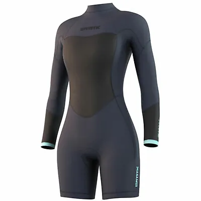 Mystic Womens Brand 3/2mm Longarm Shorty Wetsuit 2023 - Night Blue 210322 • $120.94