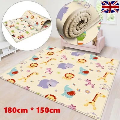 £16.99 • Buy 2Side Baby Play Mat Crawling Soft Blanket Folding Cartoon Waterproof Picnic