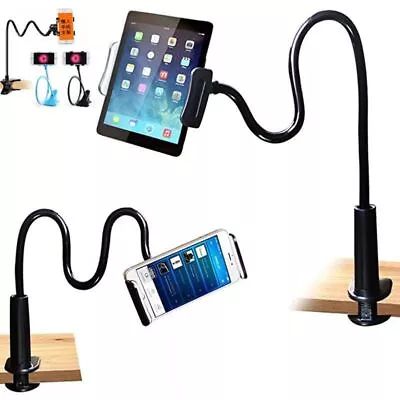 Flexible Long Arm Gooseneck Lazy Bed Clamp Stand Holder Mount For IPad Tablet UK • £7.39