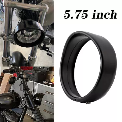 $30.39 • Buy 5.75  Black Headlight Bezel Trim Ring Protect For Yamaha V-Star XVS 650 950 1100