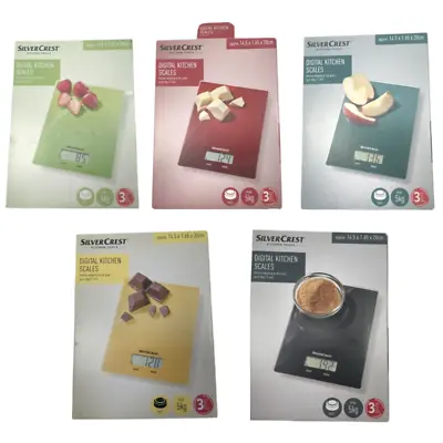 Silvercrest Digital Kitchen Scales Max 5kg Battery Included Colours Available • £10.99