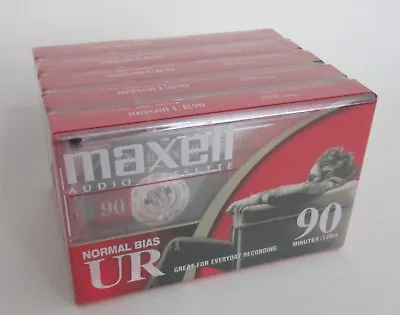 Maxell UR-90 Audio Cassettes Brand NEW Sealed - 5 Pack • $9.99