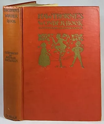 Vintage 1922 ARTHUR RACKHAM Art Nouveau THE WONDER BOOK Childrens HAWTHORNE • $99.95