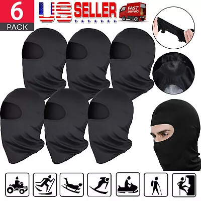 6 Pack Balaclava Ski Full Face Mask Lightweight Thin Motorcycle Warmer Ski Hat • $11.49