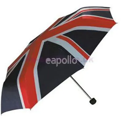 Unisex Union Jack Red White Blue Foldable Handbag Small Umbrella Brand New • £11.95