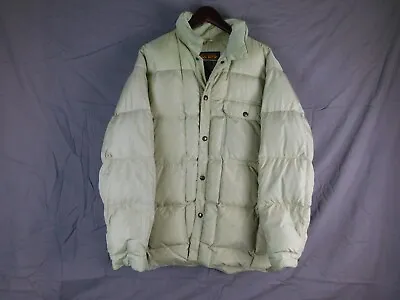 Woolrich John Rich & Bros Down Puffer Coat Mens Size Large Duck Filled Jacket • $117