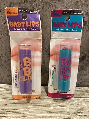 Maybelline Baby Lips Moisturizing Lip Balm Peach Kiss & Grapevine Baby Lips • $14.99