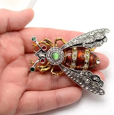 Vintage Style Bee Brooches Insect Pins Women Men Luxury Coat Jewelry Badge Gift • $3.99