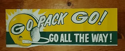 Original 1960s Green Bay Packers Poster  Go Pack Go!  • $18