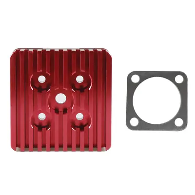 Red CNC Square Cylinder Head For Racing 66cc 80cc Engine Motorized Bicycle • $36.99