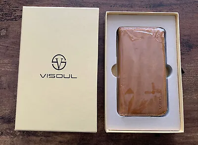 VISOUL Wallet Flip Case For IPhone 11 Pro Genuine Leather Magnetic Close • £14.95