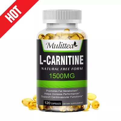 L-Carnitine 1500mg High Potency Supports Natural Energy Production 120 Capsules • $12.74