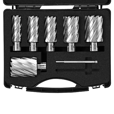 VEVOR Annular Cutter Set HSS Magnetic Drill Bits 6 PCS Universal Shank 2  Depth • $158.99