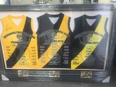 Richmond Premiership Listing Of Names 2017/2019/2020 Jumpers Signed By Dusty Mar • $1295