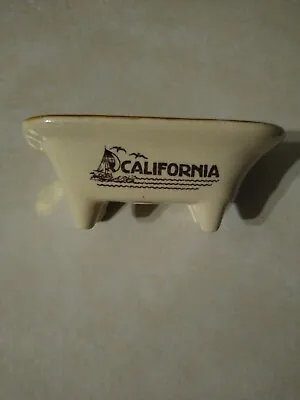 Ceramic Bath Tub WE HAD A TUB OF FUN IN CALIFORNIA Souvenir Ashtray • $15