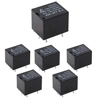 /6pcs Dc 12v Coil Spdt Pcb Relay 5 Pins Mini Power Relay T735p12vbk • $11.54