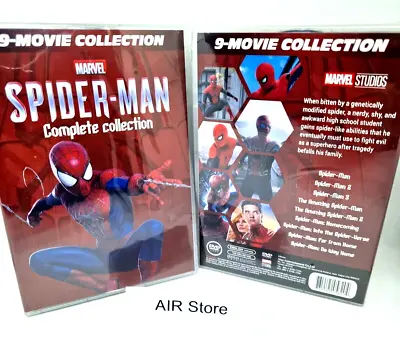 £12.75 • Buy Marvel Spiderman 9 Movie DVD Box Set Movie Film Collection Complete 1-9 Series