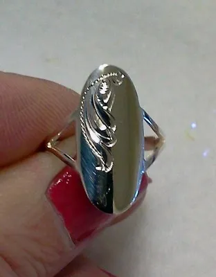 New Sterling Silver 925 Signet Ring Size 6.5 Made In The Czech Republic • $20