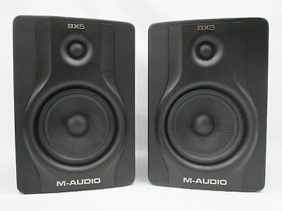 PAIR Of M-Audio BX5 Carbon Black 5  Inch Powered Studio Monitor Speakers • $149.99