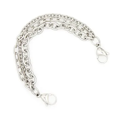 Ladies Medical ID Stainless Triple Strand Chain Replacement Bracelet - 5 Sizes! • $19.97