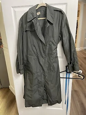 Vietnam Era Raincoat Military Quarpel Mens Army Green Trench Coat 40R USA Vtg • $29.99