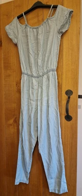 Girls Next All In One Light Blue Soft Denim Trouser Suit - Age 12 • £3.50