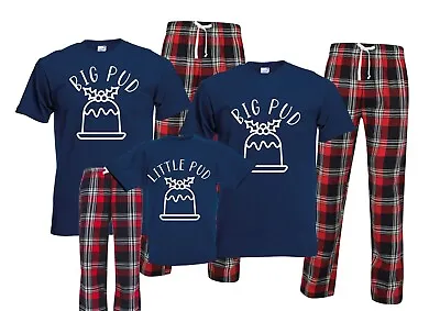 Christmas Family Matching Xmas Pjs Pyjamas Festive Tartan Check - BIG LITTLE PUD • £17.99