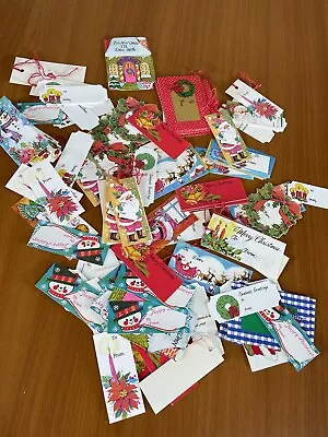 100 Vintage Christmas Present Gift Tags -some With Strings! • $20