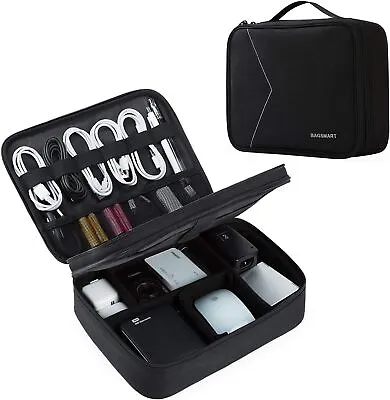 Bagsmart Extra Large Double Layer Portable Travel Cable Organiser Bag Electro... • £27.19
