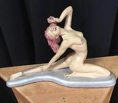 Vintage A. Santini Nude Woman Sculpture Signed • $128