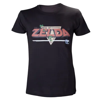 Mens T-Shirt Legend Of Zelda Nintendo Classic Logo Top Black M • £20