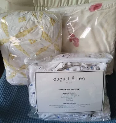 August & Leo 400 Thread Count 100% Modal 4-piece Sheet Set • $30