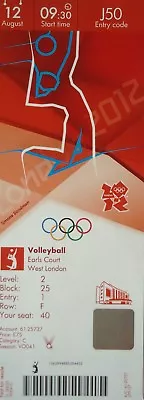 TICKET Olympic 12.8.2012 Men's Volleyball Place 3 Bulgaria - Italy J50 • $7.99