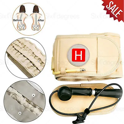 Lumbar Decompression Belt Back Brace Spinal Support Air Extender & Traction • $39.59