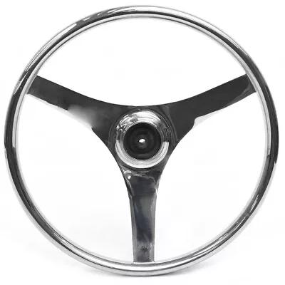 Boat Steering Wheel | 3 Spoke 15 Inch Polished Stainless Steel • $217.11