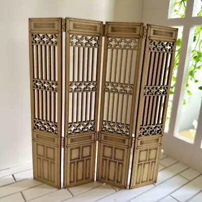 1/12 Scale Dollhouse Miniature Furniture Vintage Chinese Style Screen Unfinished • $6.49