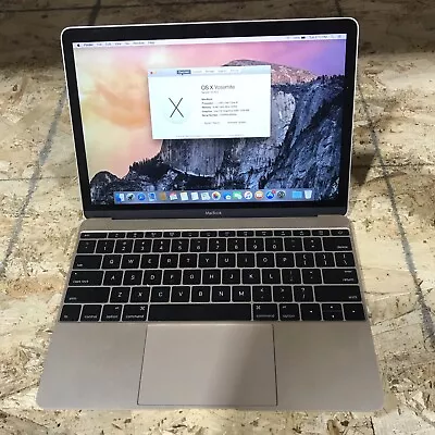 MacBook 12  Gold Early 2015 1.2 GHz Intel Core M 8GB RAM 256GB SSD Yosemite H330 • $189.99