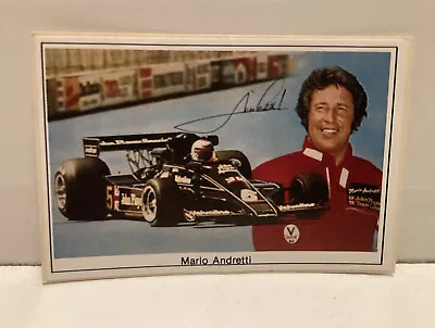 1985 Mario Andretti SportStar Photo-Graphic John Player F1 Indycar Sticker Card • $9.95