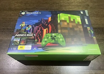 Xbox One S Minecraft Console - Limited Edition 1TB - Brand New SEALED -  RARE • $1000