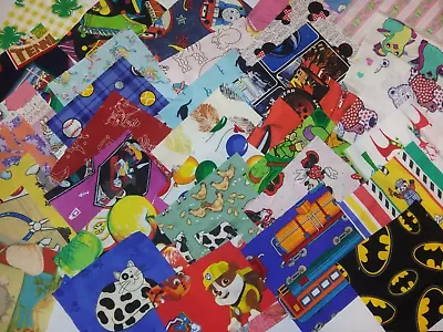 Fabric Squares Kids Cotton Quilt Craft 5 Inch Blocks Novelty Lot Of 44 I Spy • $7.99