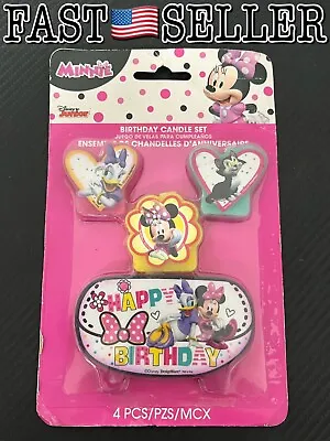 Disney Junior Minnie Mouse & Daisy Duck 4 Pieces Cake Topper Birthday Candle Set • $14.08